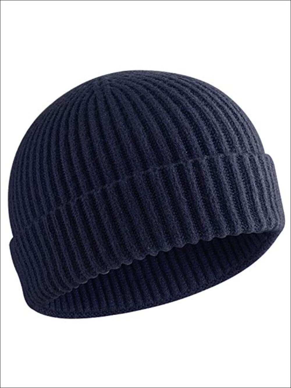 50% Wool Knit Short Fisherman Beanie Warm Winter Hat
